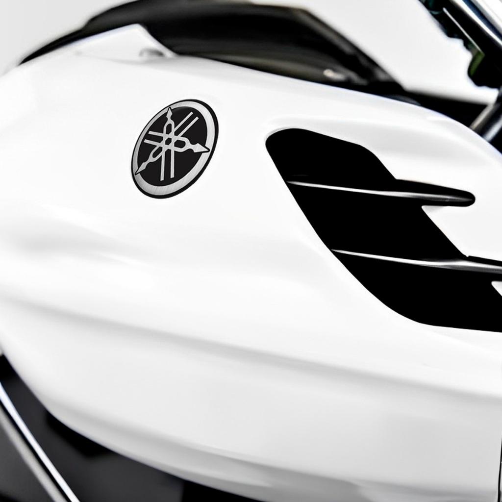Par De Emblemas Logo Yamaha Moto Tanque 45mm Resinado