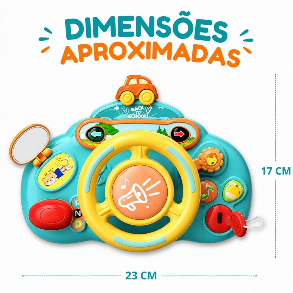 Brinquedo Infantil Volante Interativo Com Sons E Luzes Divertido Intuitivo - Castela