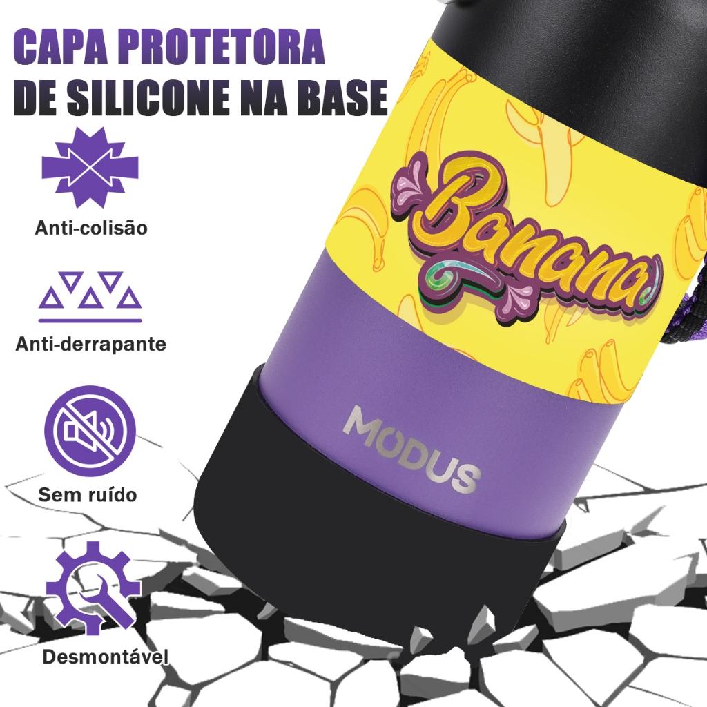 Modus Garrafa Térmica 950ml Esportiva Aço Inox Isolamento Vácuo Base Borracha Grande Capacidade Quente E Frio