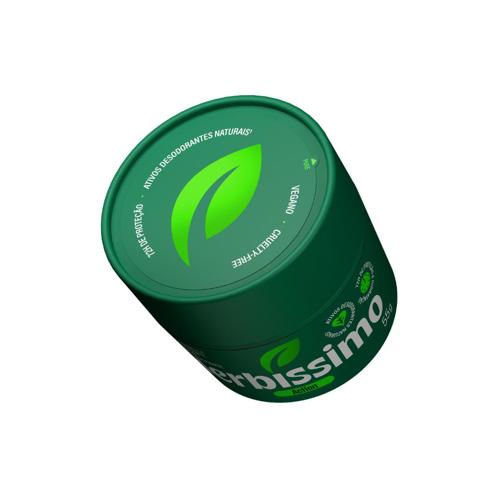 Kit Desodorante Em Creme Antitranspirante Herbíssimo Action 55g (3 Unidades)