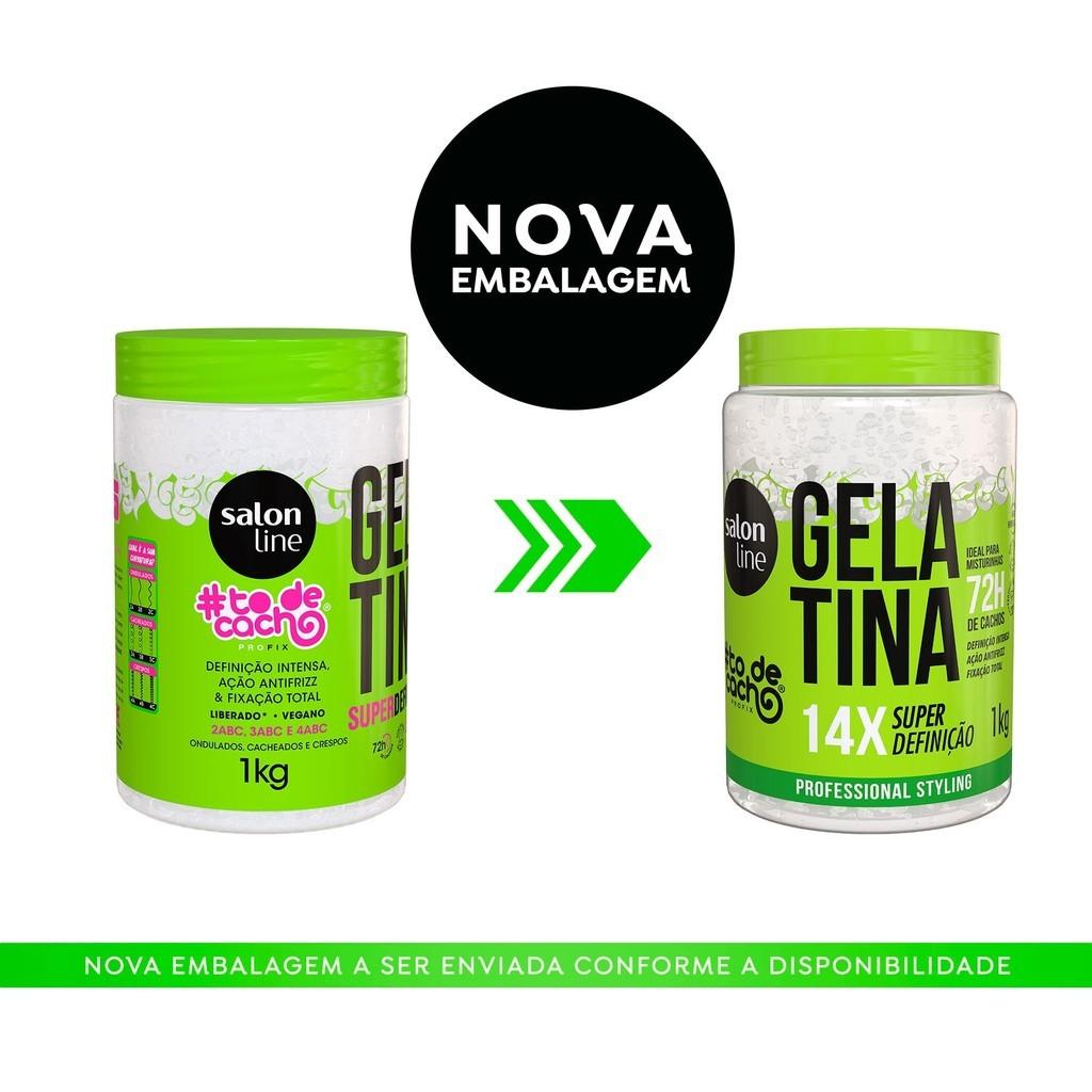 Kit Gelatina #todecacho Super Definição + 2 Óleos Sos Cachos 10 Em 1 Multibenefícios