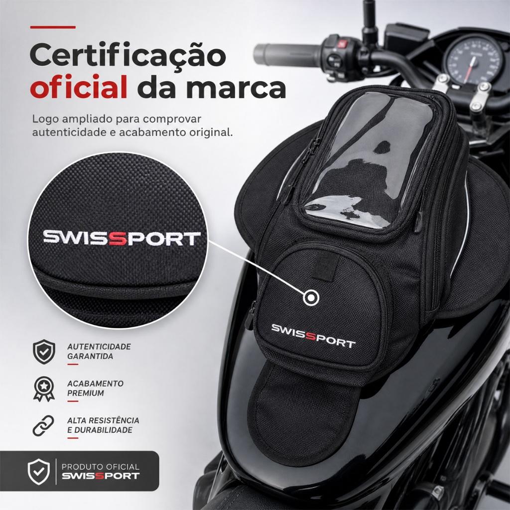 Alforge Masculina Tanque Moto Imãs Reforçada