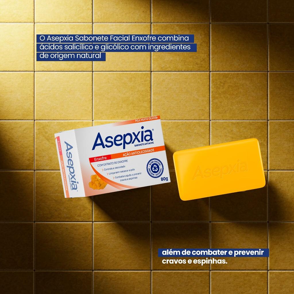 Sabonete Facial Asepxia Enxofre 80g - Ácido Salicílico 2 E Antioleosidade