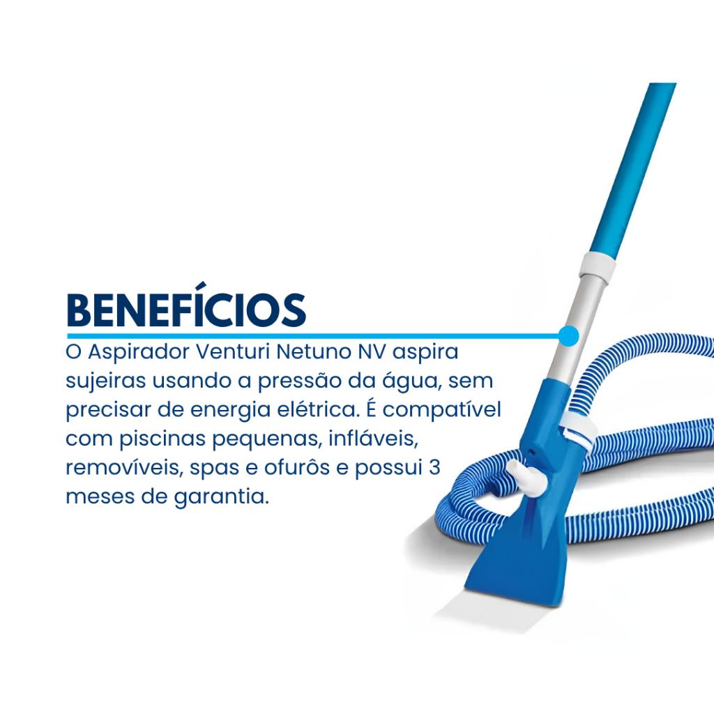 Aspirador Piscina Venturi Netuno Nv Limpeza Rápida E Eficiente