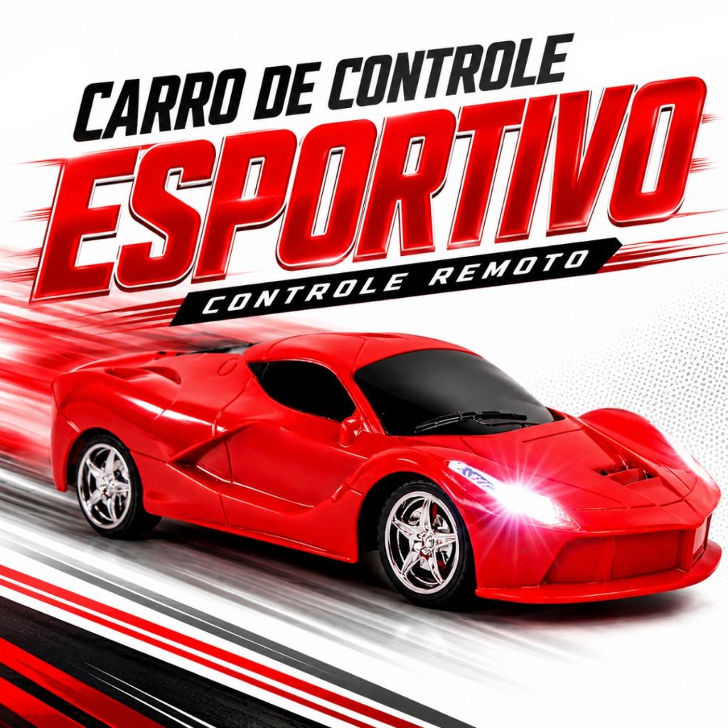 Carrinho De Controle Remoto Com 4 Funções Vermelho - Castela