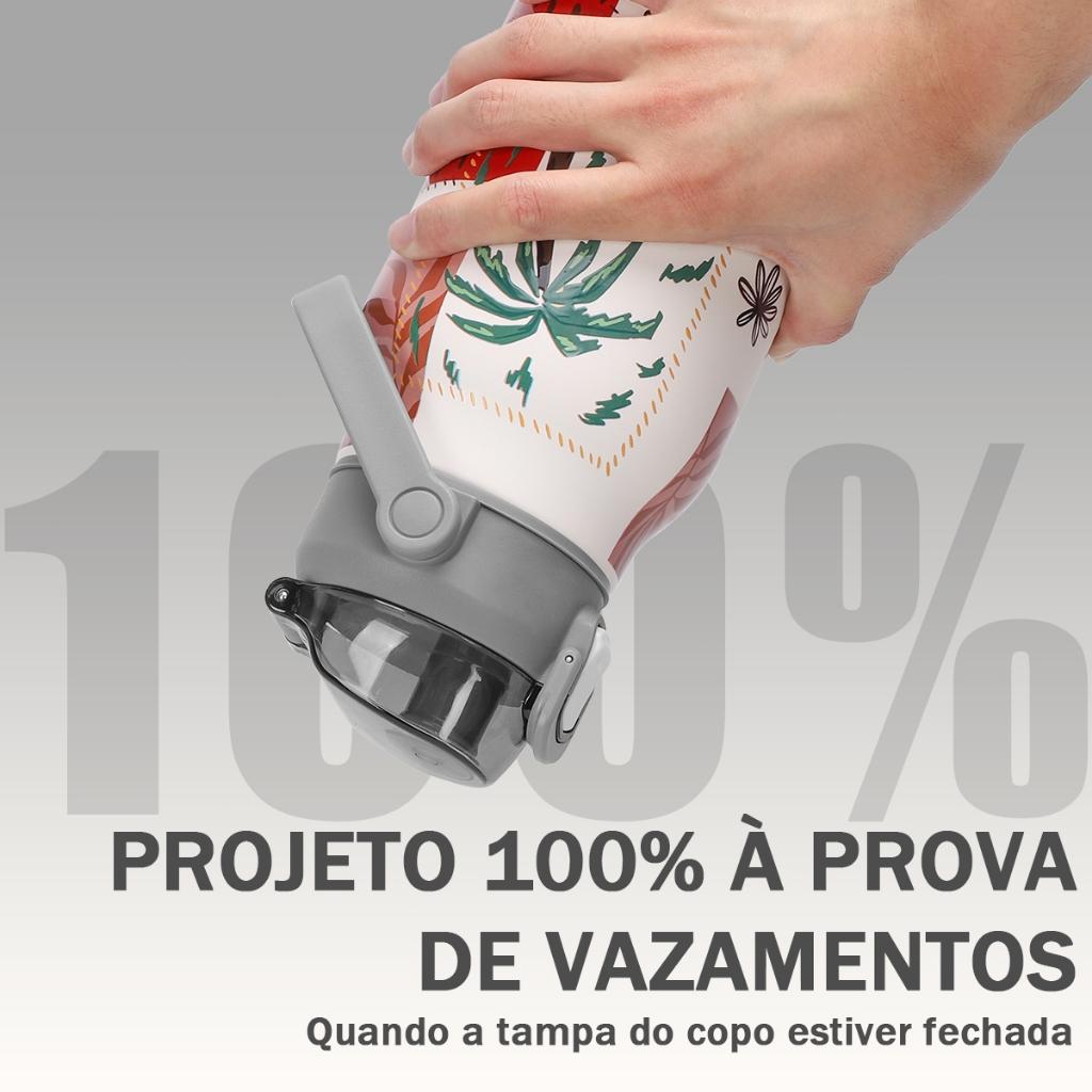Modus Garrafa Térmica Inox 1700ml Estampado Com Alça Para Academia E Esportes