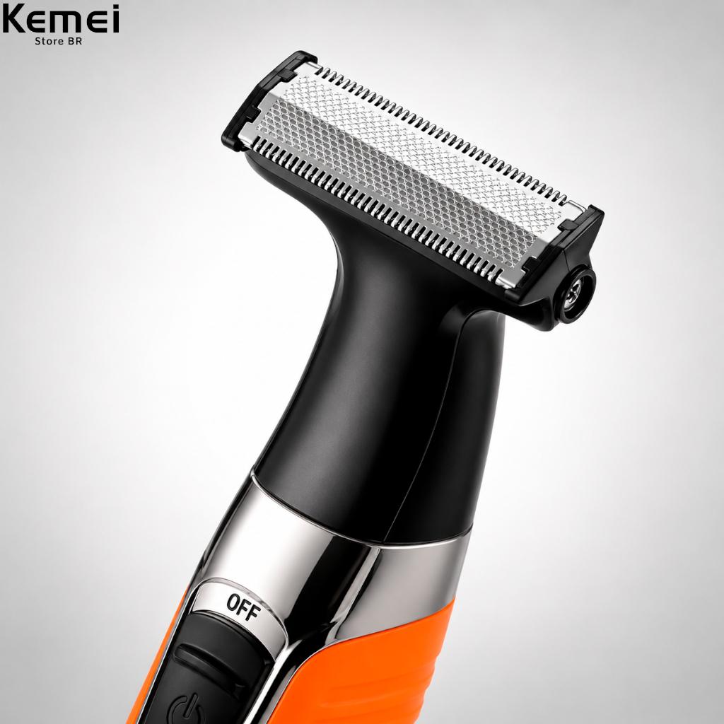 Barbeador Aparador De Pelos Kemei Km- 1910 Portátil Bivolt 110v/220v Máquina De Acabamento Km -1910