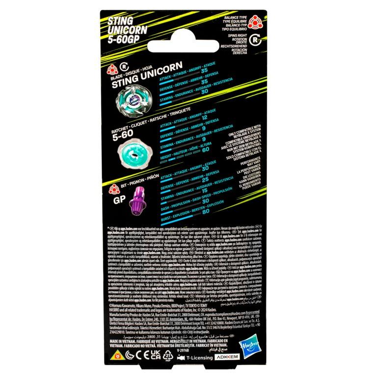 Beyblade X Pião Sting Unicorn 5.60 Gp - Hasbro G0283