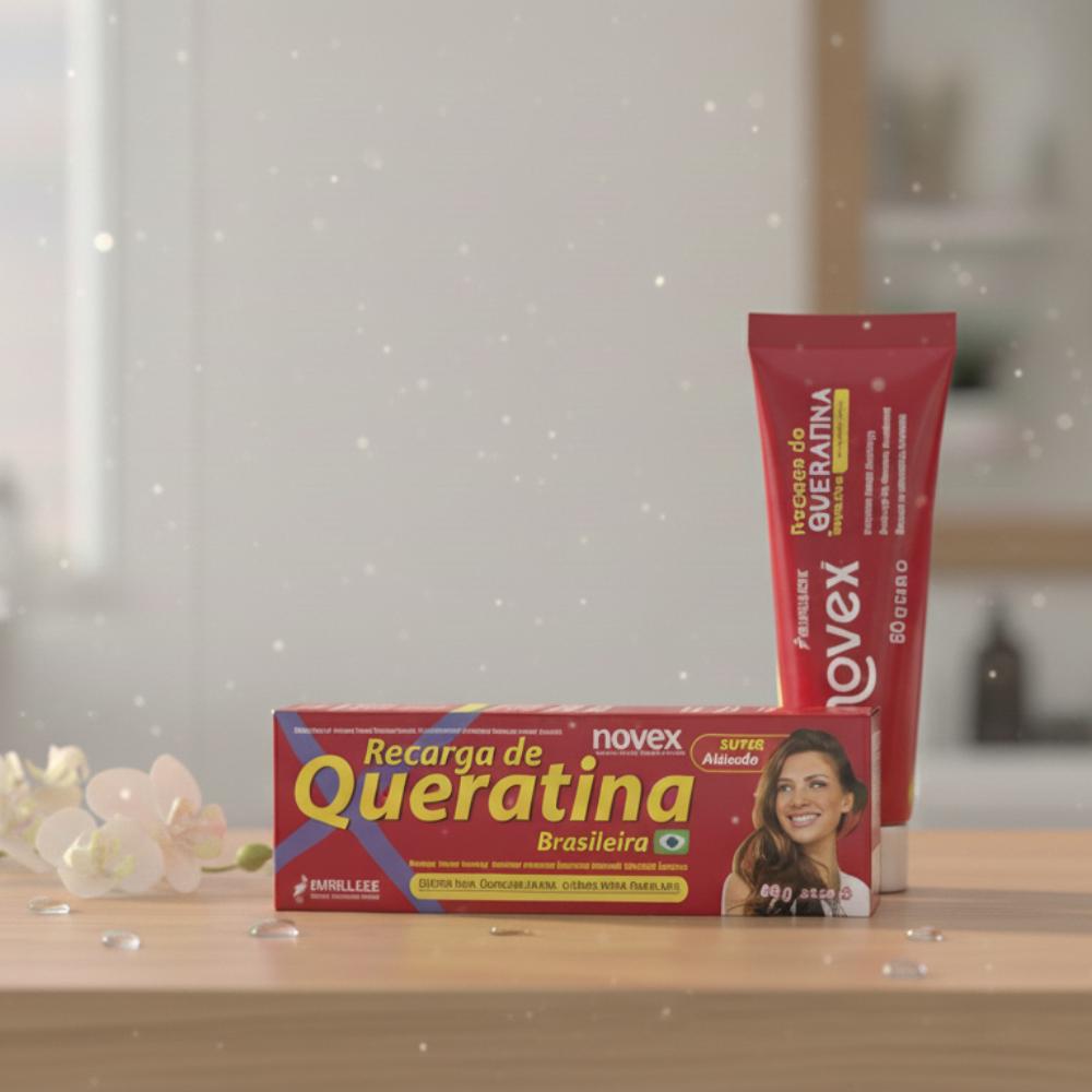 Recarga De Queratina Novex Brasileira Tratamento Reconstrutor 80g