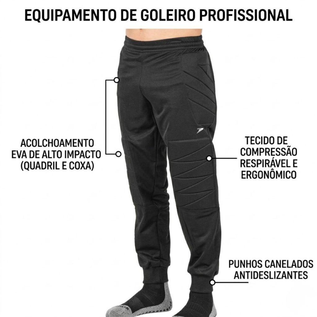 Calça De Goleiro Juvenil Infantil Poker Futebol Campo Futsal