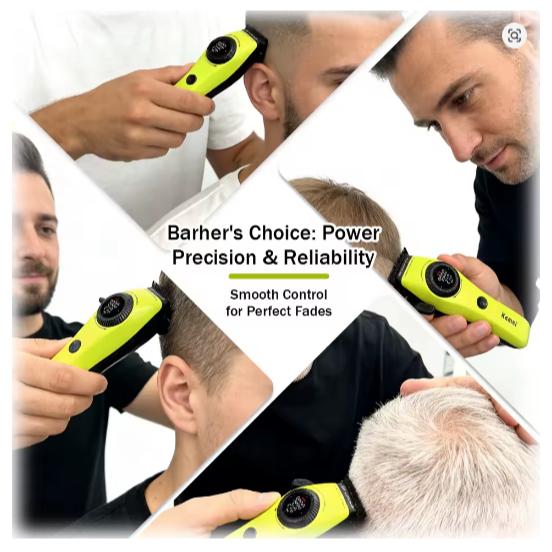 Máquina De Cabelo Profissional Kemei 1735 5W 9000 Rpm Bivolt Sem Fio Portátil 2500mah