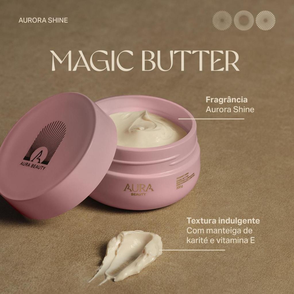 Kit Trio De Manteigas 200g - Afrodite Garden - Aurora Shine - Radiant Hera