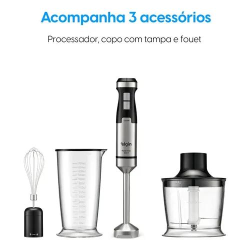 Mixer 3 Em 1 Power Inox Elgin 1000w Mix3x Triturador Inox