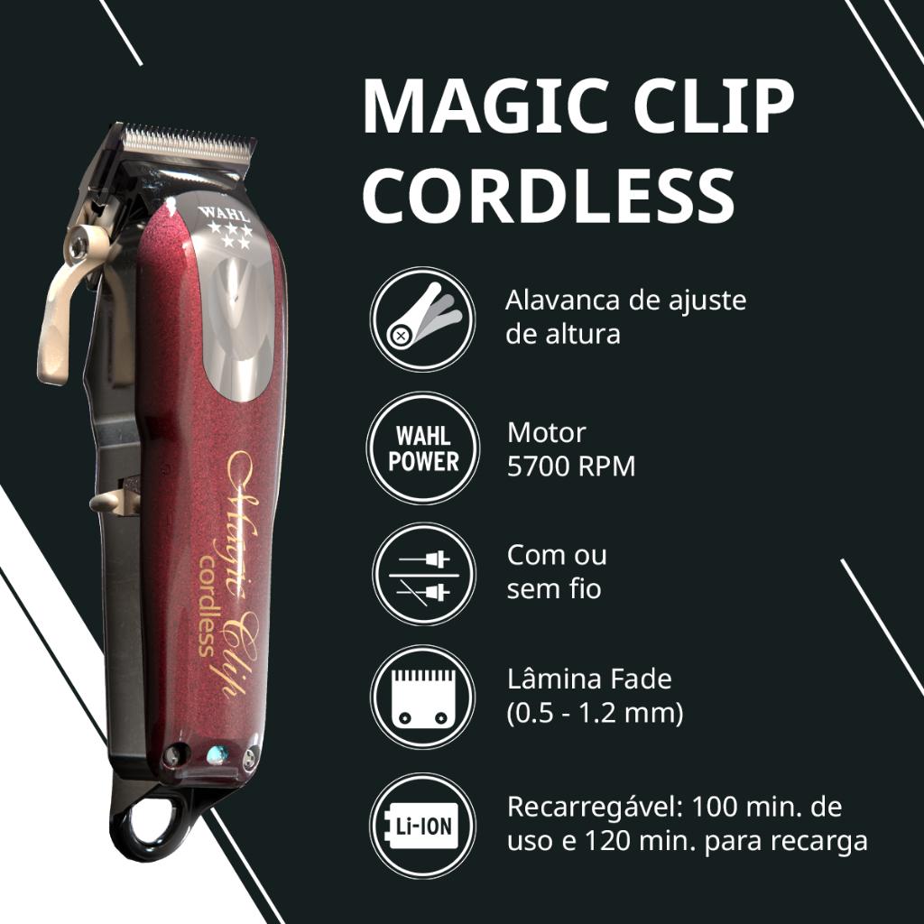 Wahl Máquina De Cortar Cabelo Magic Clip Cordless Profissional Bivolt