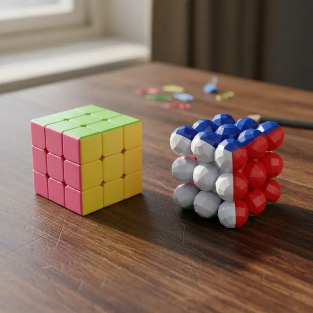 Cubo Mágico Esferas Interativo Giro Rápido Antistress Profissional Magic Cube 3x3x3