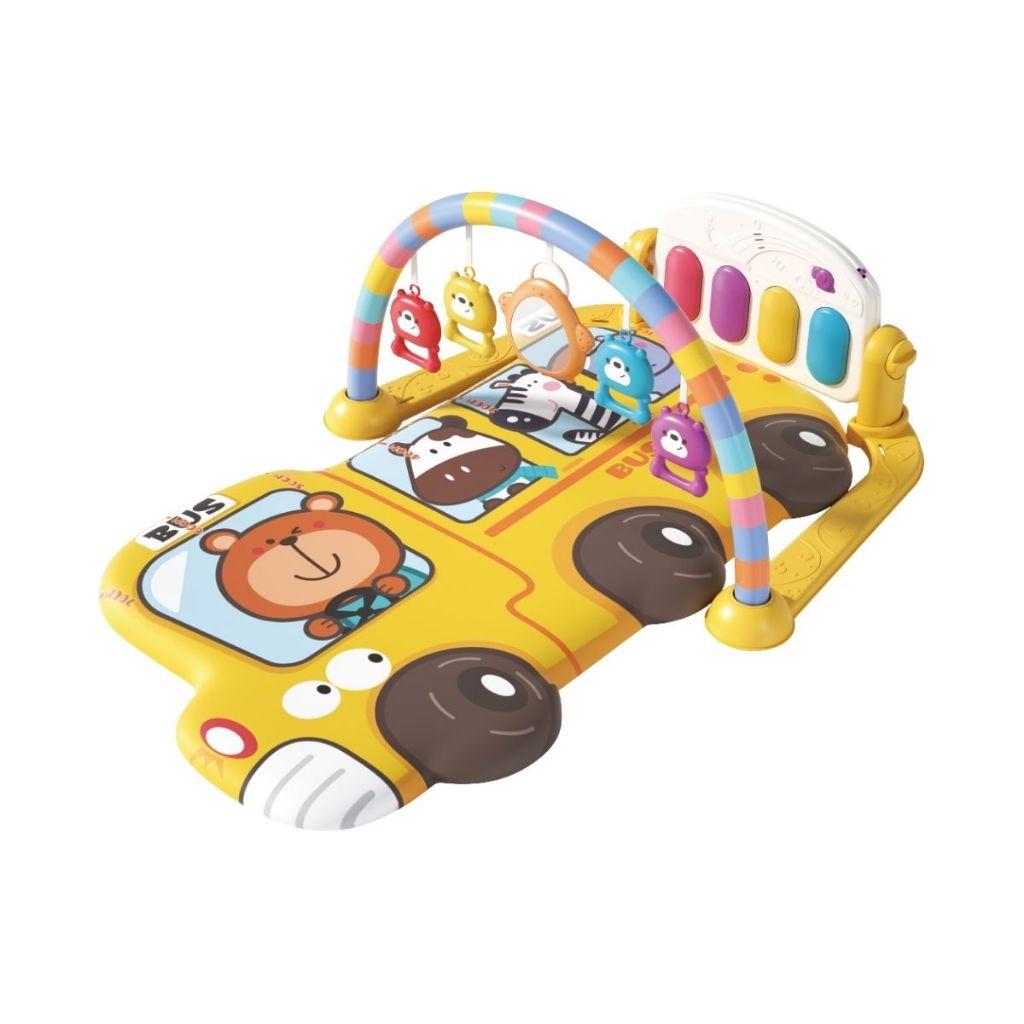 Tapete De Atividades Bebê 3D Piano Musical Arco 5 Brinquedos Removível Maxi Baby