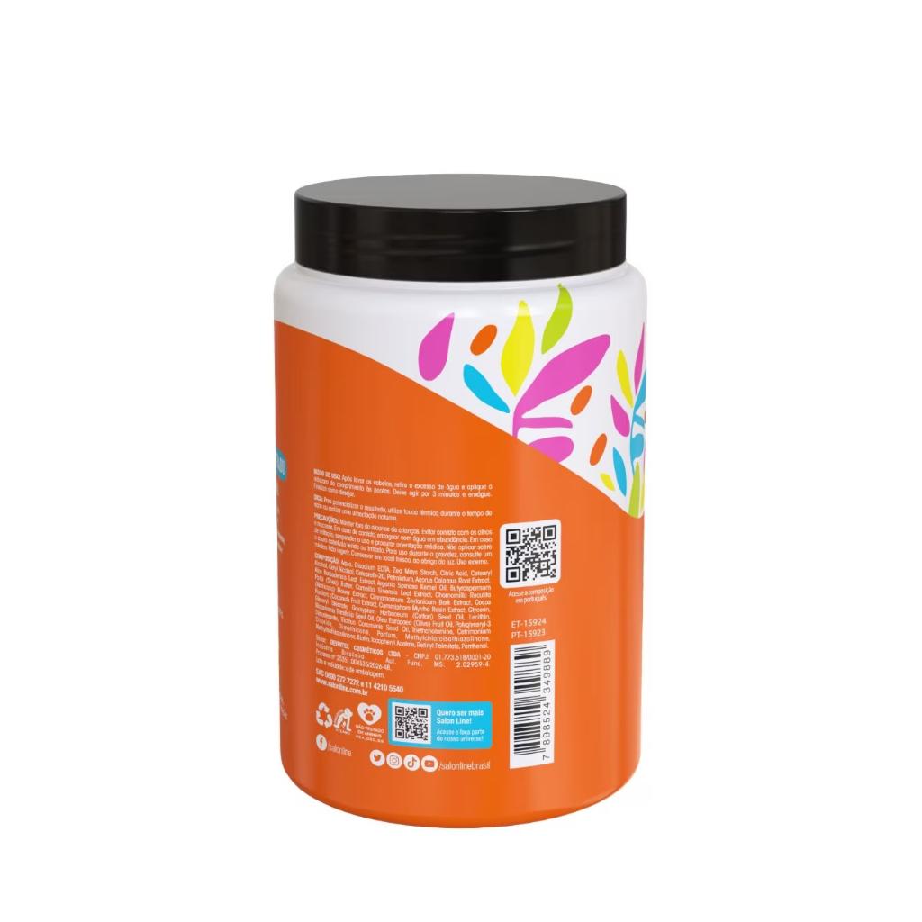 Kit Com 3 Máscaras Sos Hidratação ULTRA Cachos + Turbinada + Bio-reconstrução Salon Line