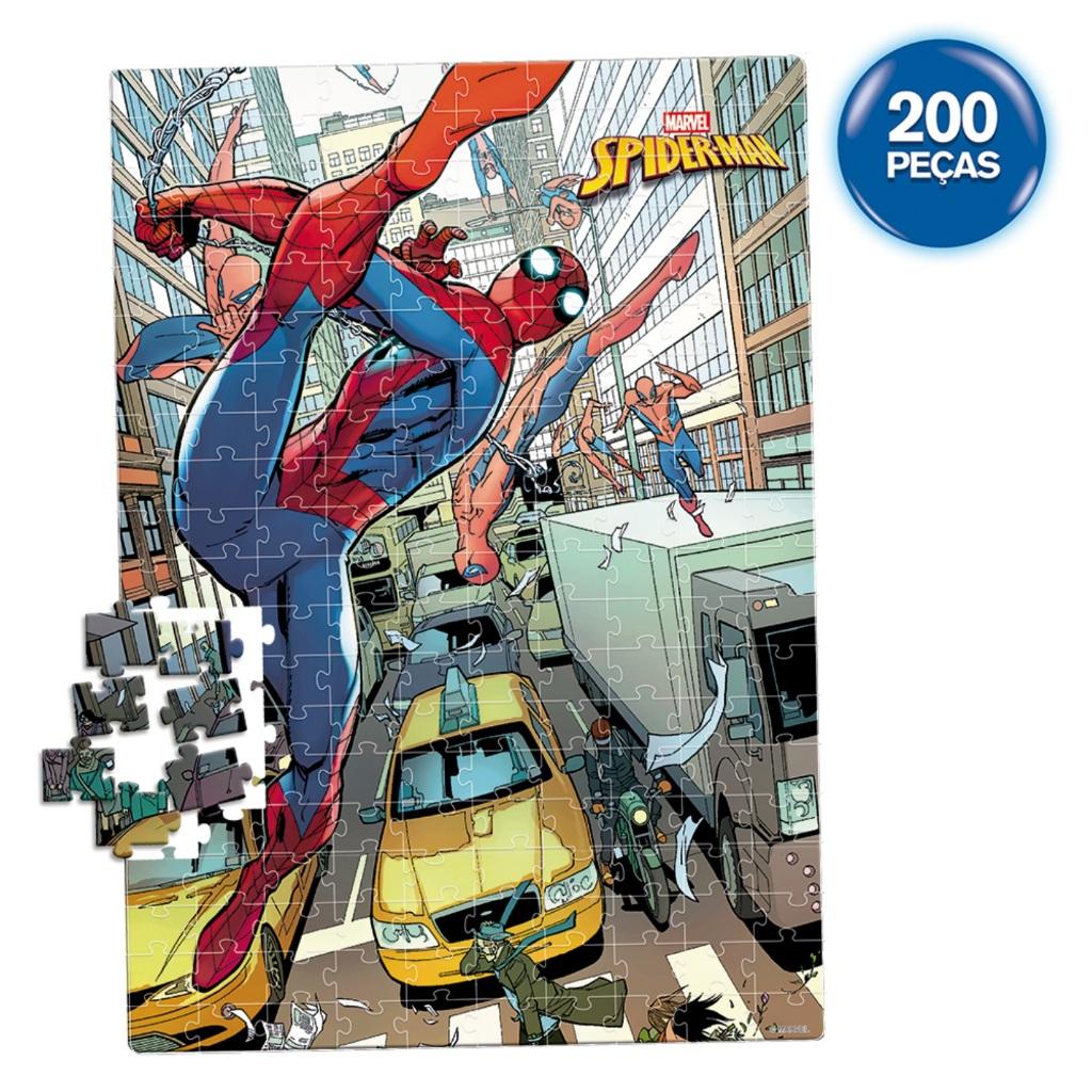 Quebra Cabeça Marvel Homem Aranha 200 Peças - Toyster