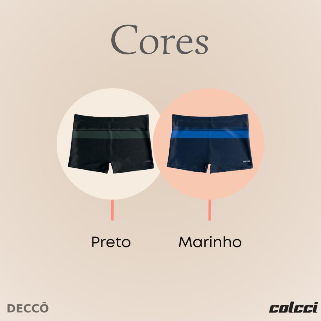 Sunga Colcci Boxer Forrada Com Cordão De Regulagem Moda Praia FPS 50 Masculina Adulto Listrada