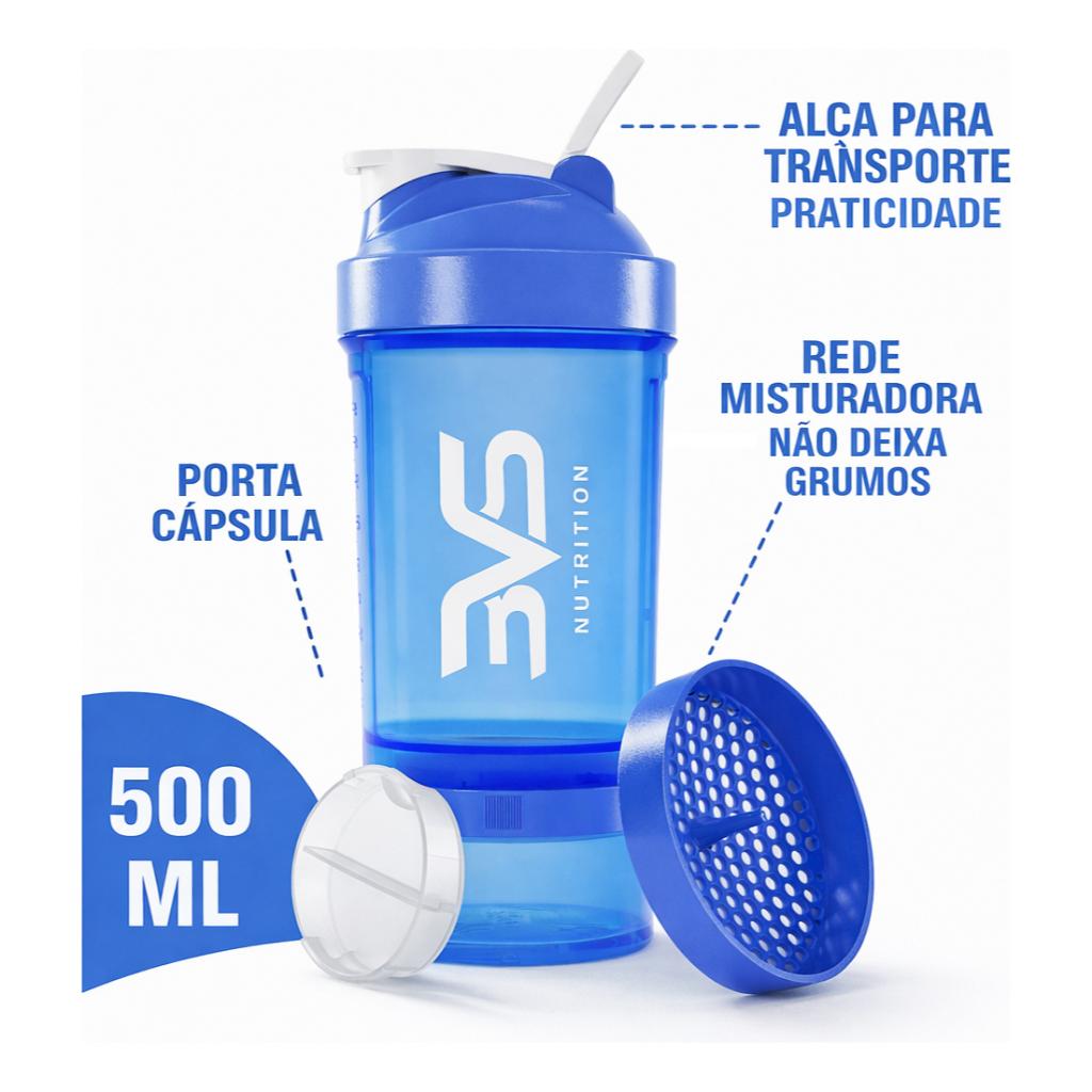 Coqueteleira Shaker 500ml 3VS Nutrition Com Compartimento Para Pó Cápsulas Mixer Academia Whey