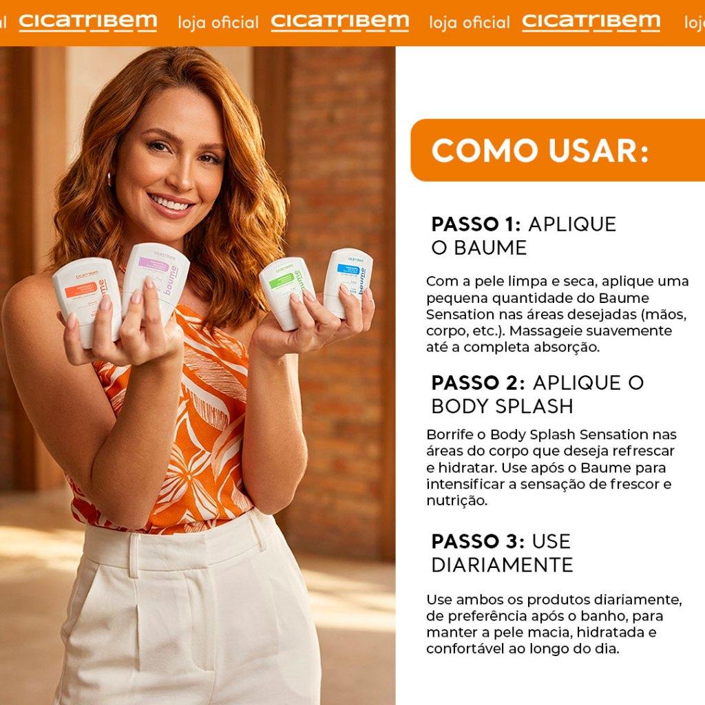 Kit Duplinha Sensation Floral - Baume Hidratante + Body Splash 4 Fragrâncias Hidratação Profunda
