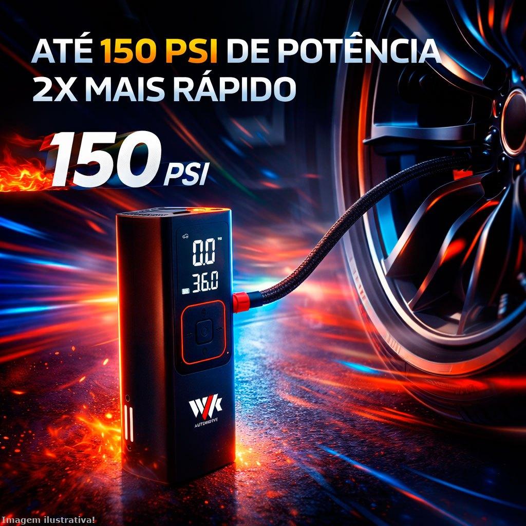 Mini Compressor De Ar Calibrador Portátil 150 Psi Carro Moto