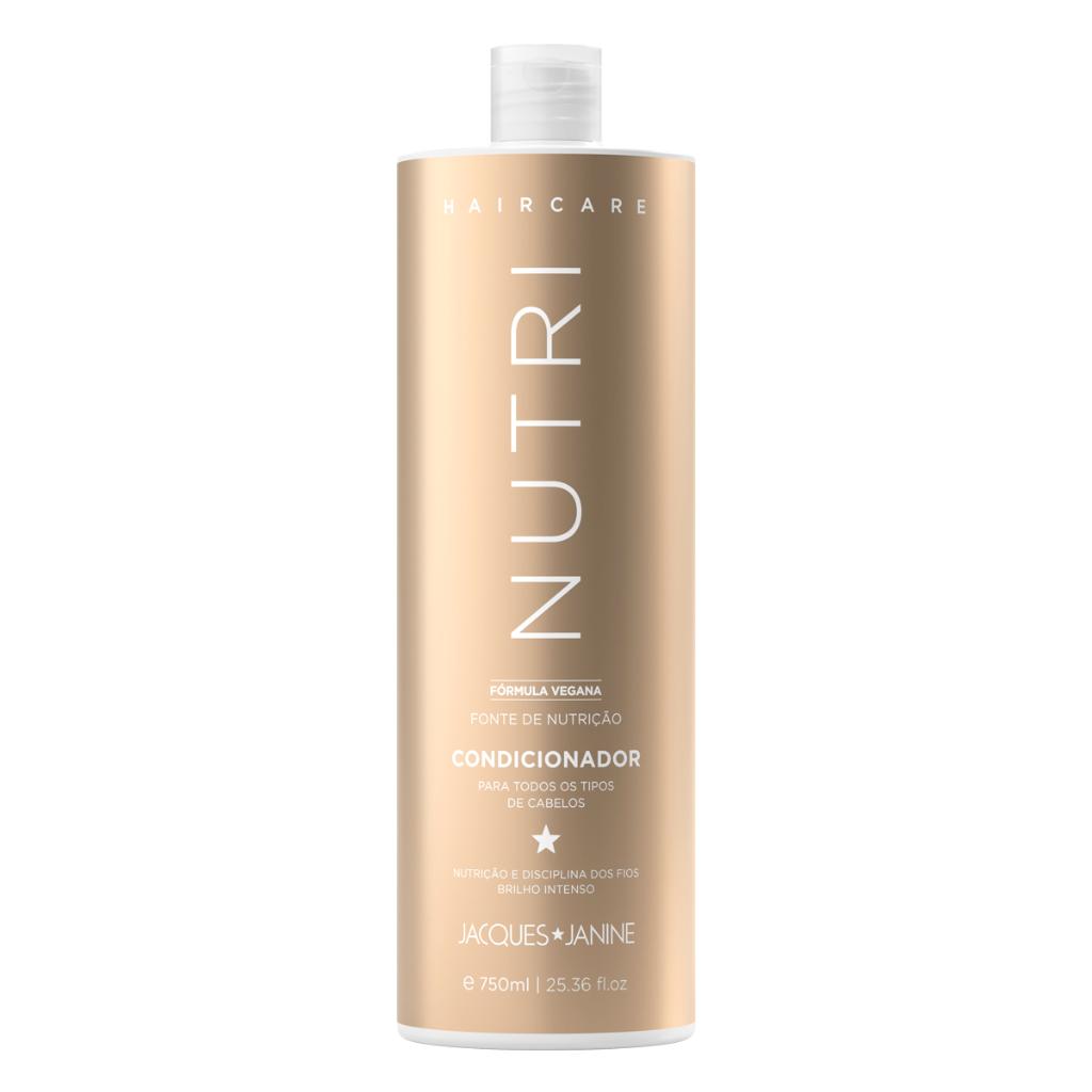 Jacques Janine Hair Care Nutri Shampoo Sem Sal 800ml E Condicionador Leave-in 750ml Nutrição Brilho