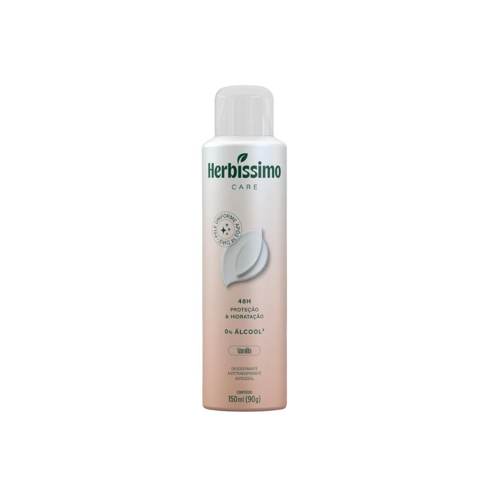 Desodorante Aerossol Antitranspirante Herbissimo Care Vanilla 150ml
