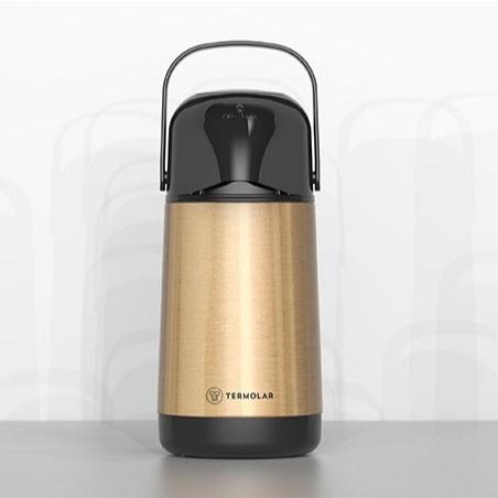 Garrafa Térmica Lumina Gold Bomba De Pressão 500ml Termolar