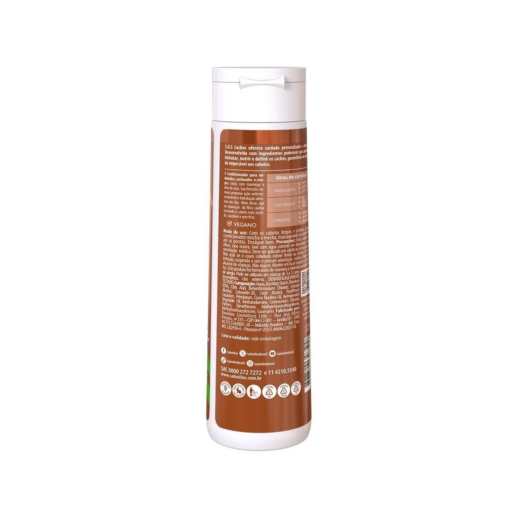 Kit Shampoo E Condicionador Sos Cachos Coco 300ml Salon Line