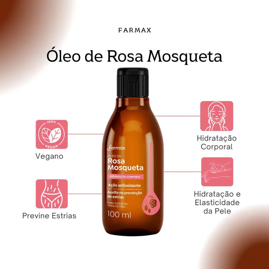 Óleo Corporal Rosa Mosqueta Farmax 100ml