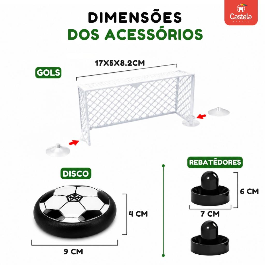 Jogo Futebol De Mesa Bola Plana Flutuante Hockey - Castela