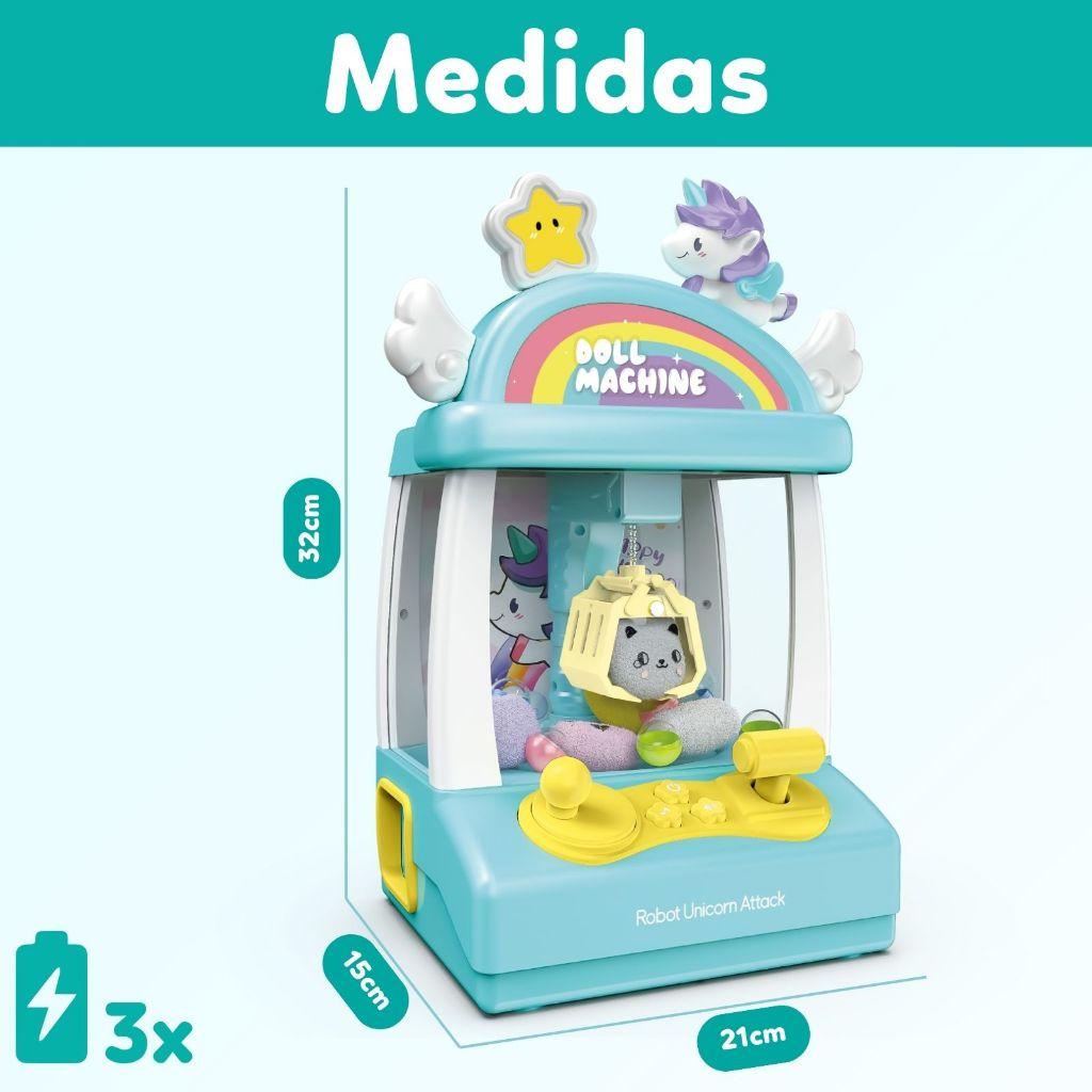 Máquina De Pegar Bichinho Mini Infantil Garra Diversão Brinde Música