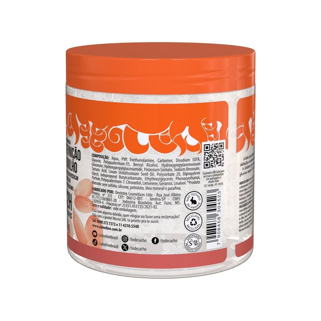 Kit Gelatina Linhaça + Gelatina Óleo De Rícino #todecacho Salon Line