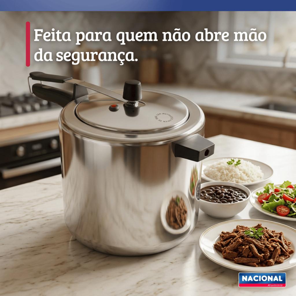 Panela De Pressão Fechamento Interno 10L Polido Nacional