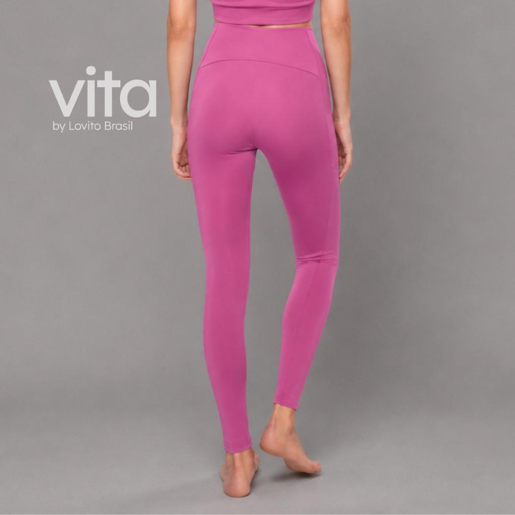 Lovito Calça Legging Esportivafeminina Cintura Alta Slb1267brl1297