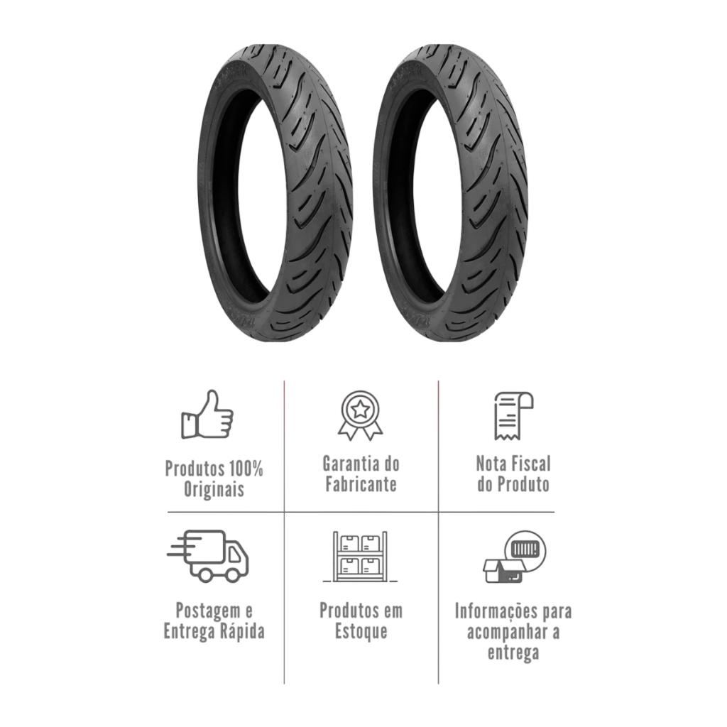 Pneu Moto Technic Sport R 90-90-18 57P Traseiro Uso Com Câmara Titan Fan Start 125 150 160 Ybr Factor Fazer 125 150 Yes