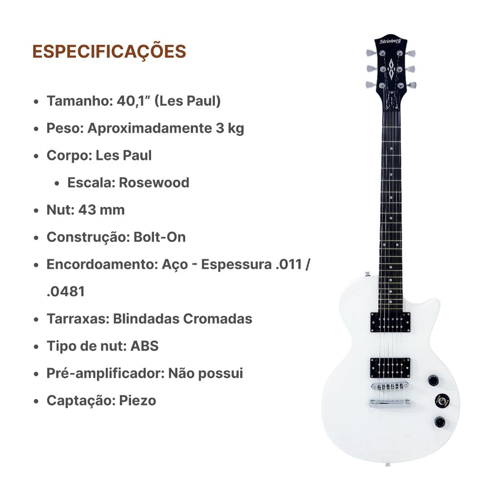 Guitarra Strinberg Wh Les Paul White Branco