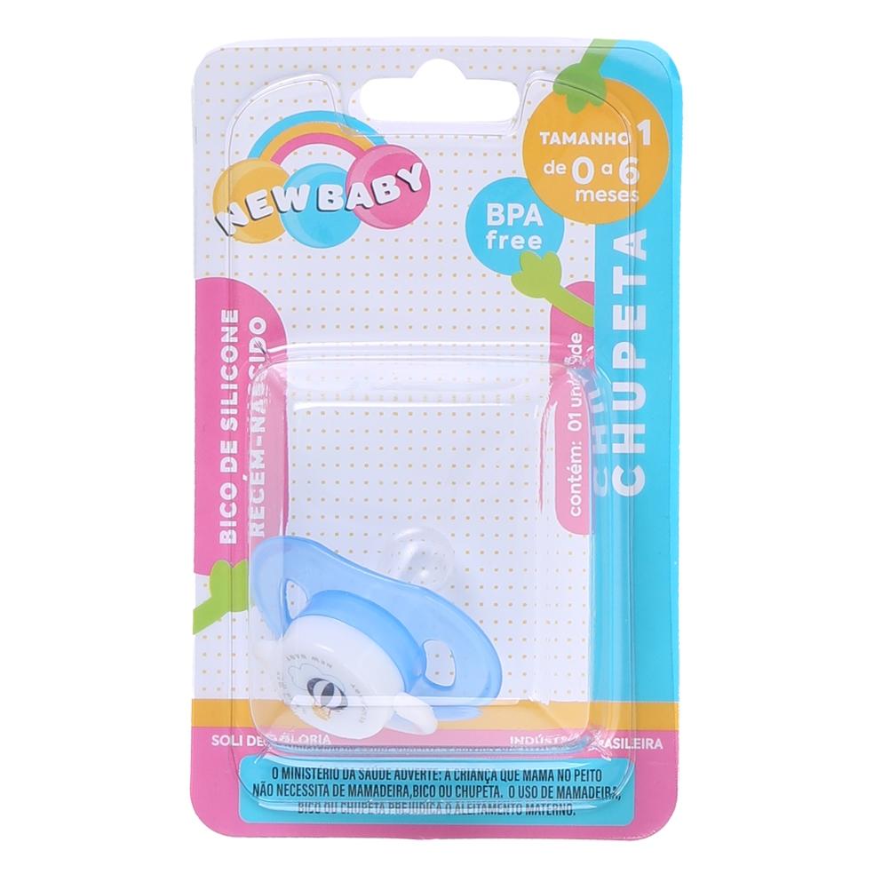 Chupeta New Baby Reta Silicone Fase 1