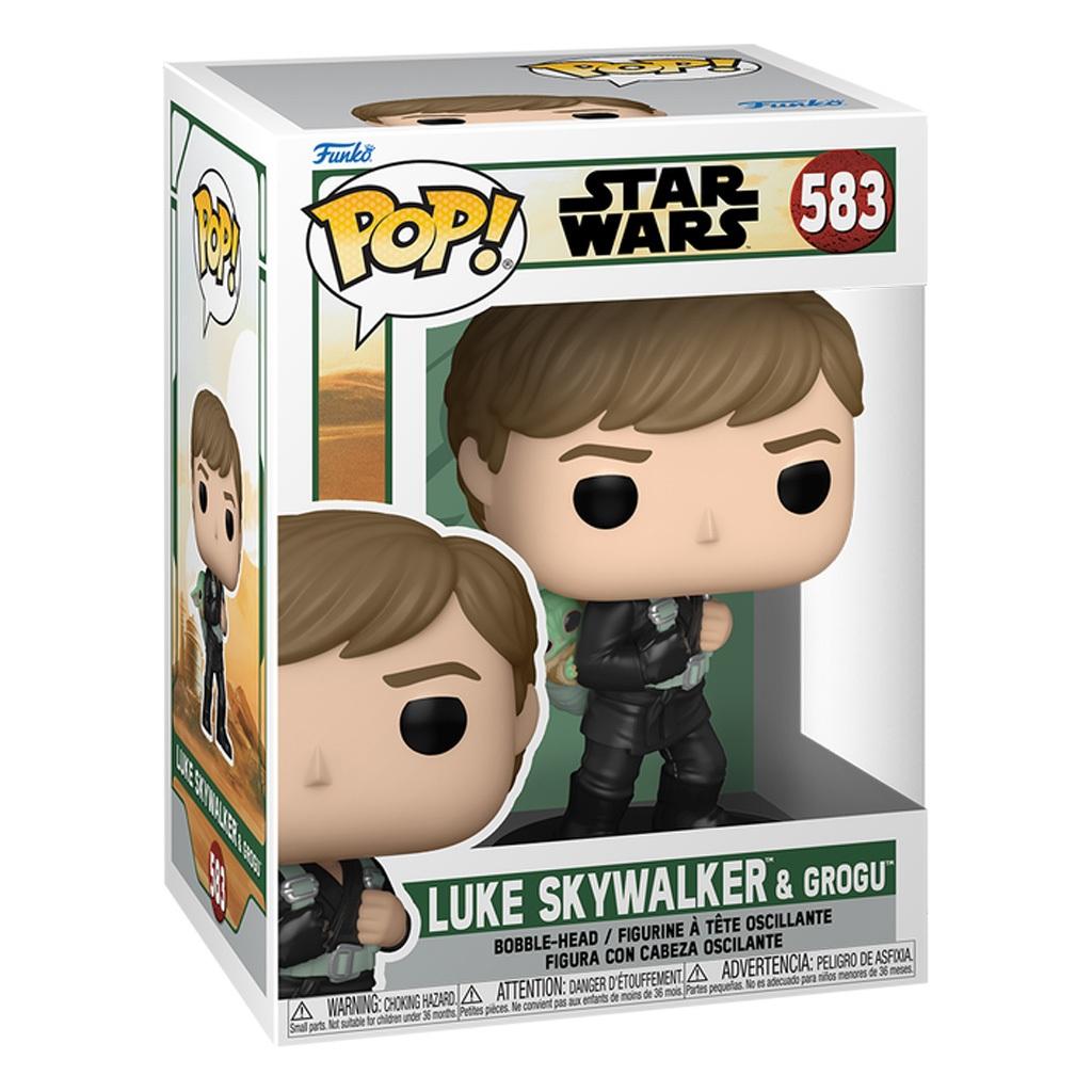 Funko Pop Star Wars The Book Of Boba Fett - Luke Skywalker With Grogu 583 Novo Original