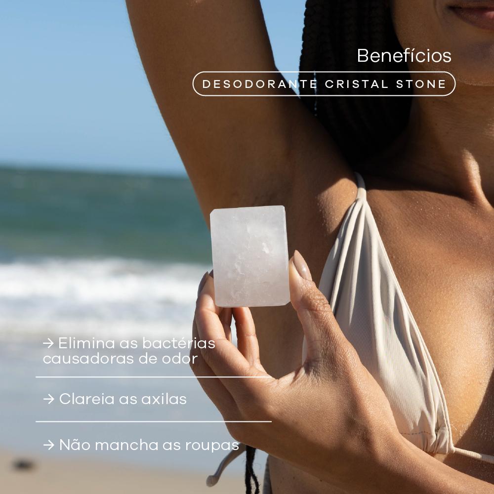 Desodorante Cristal Stick Stone Refil Vegano 90g Alva