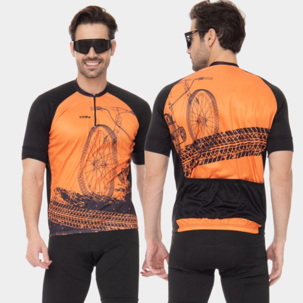 Camisa De Ciclismo Camiseta Ciclismo Proteção Solar Uv50+ Way Laranja Bike Pedal Mtb