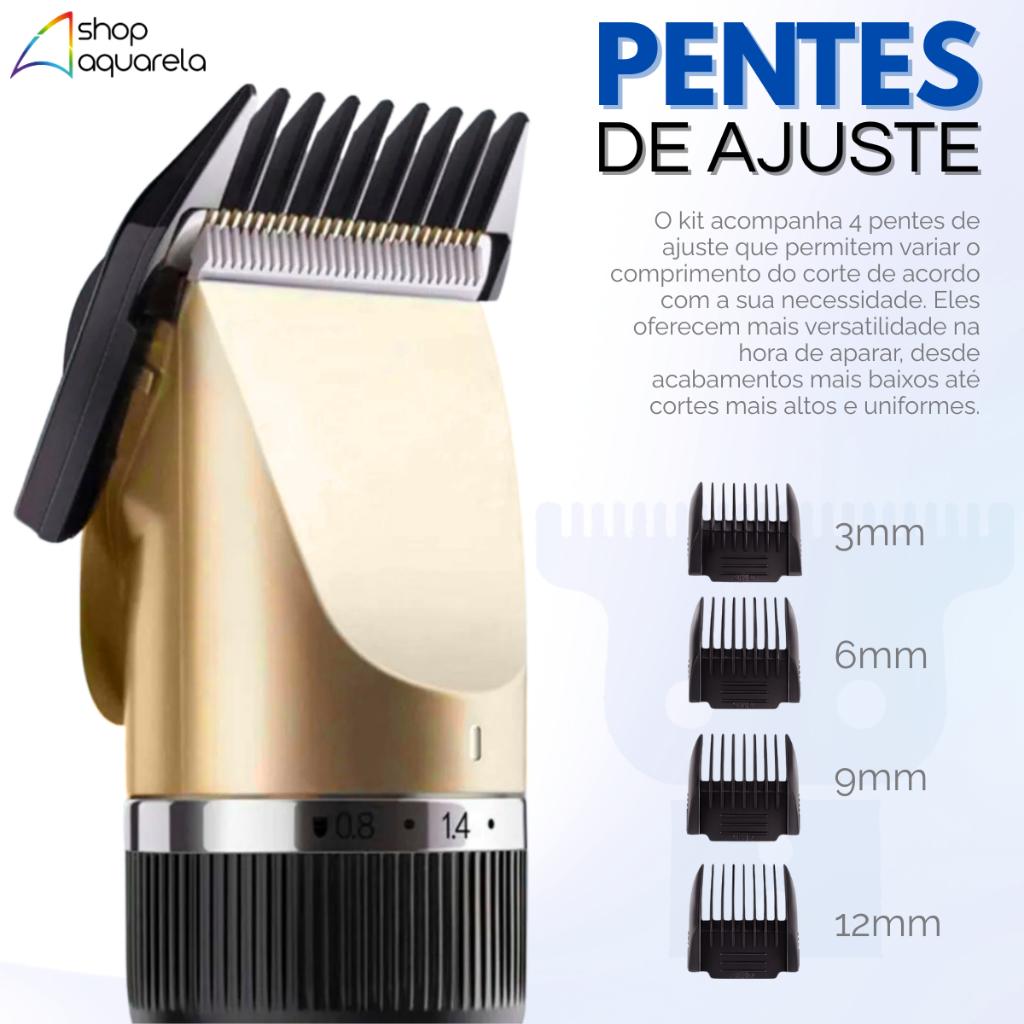Máquina Aparador De Cabelo E Barba Premium Altomex Recarregável Sem Fio USB