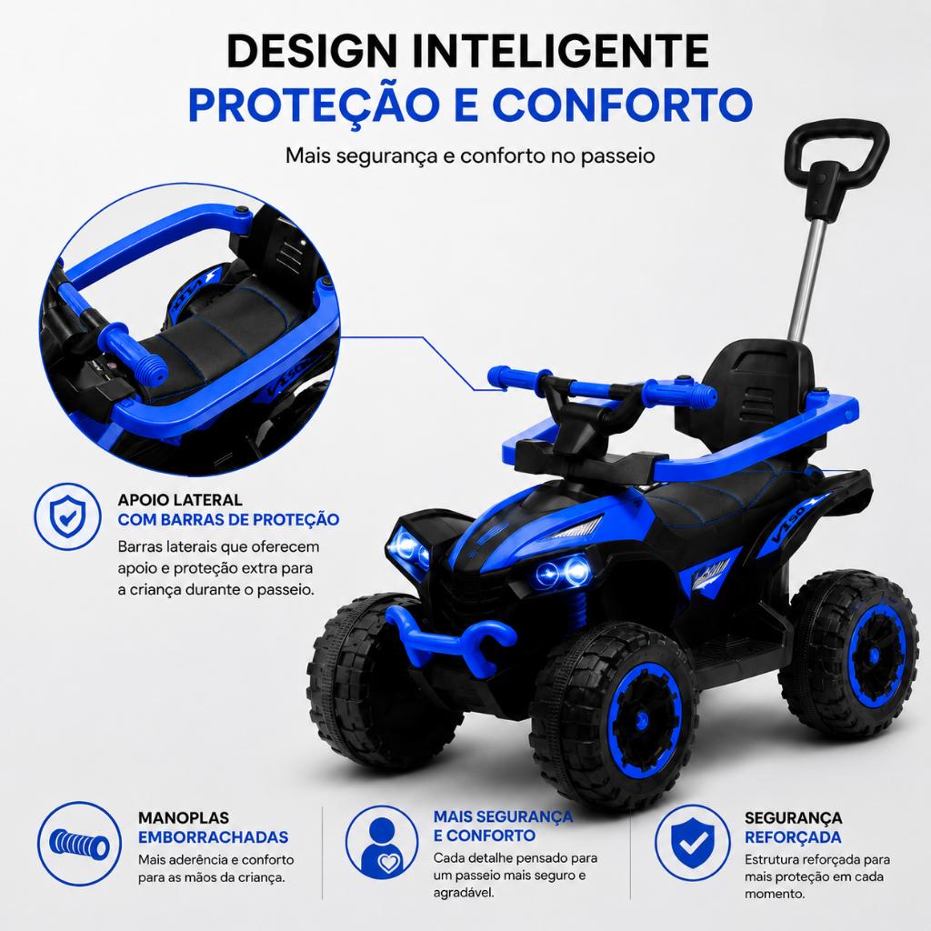Carrinho Infantil Quadriciclo Elétrico Pimp Maral Até 23kg Com Luz E Som Para Crianças 3