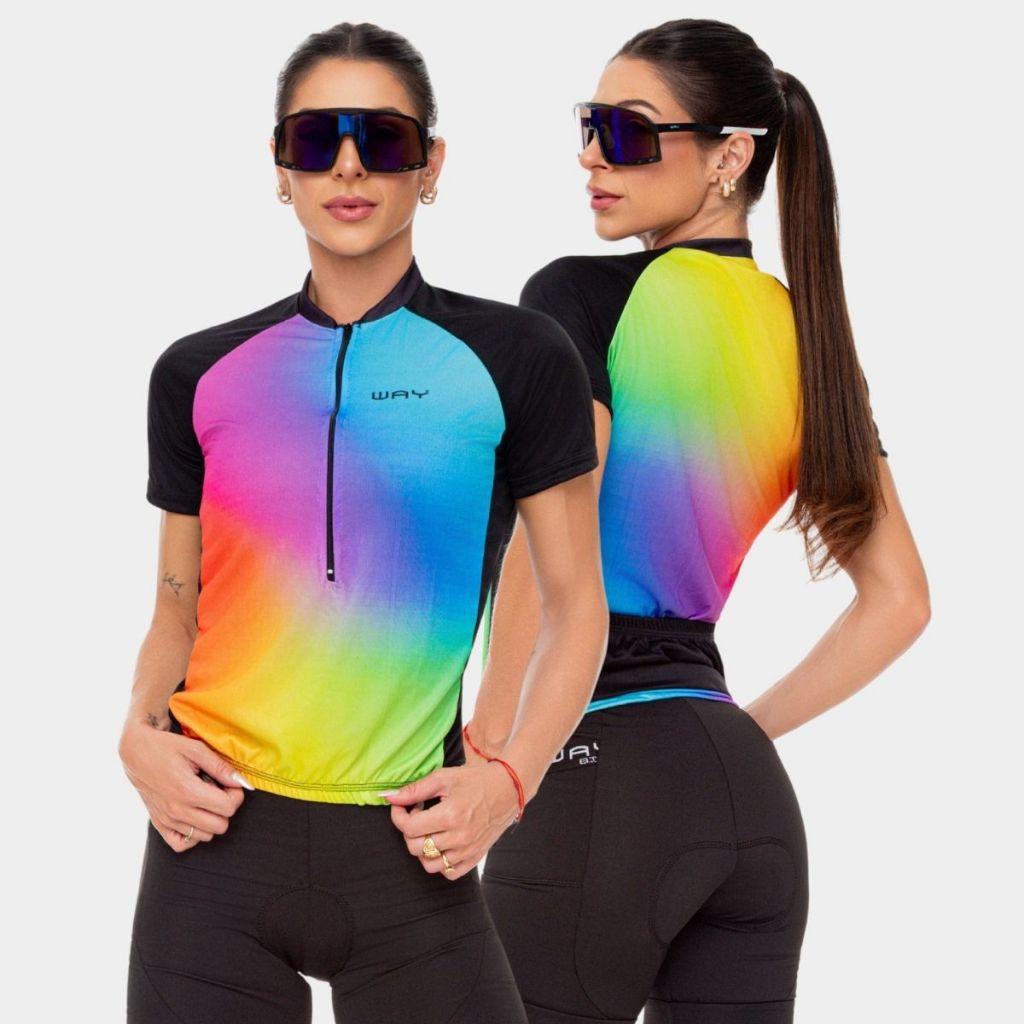 Kit De Ciclismo Feminino Camisa PRO E Bermuda Espuma Confortável Ideal Para Pedal Biking Mtb