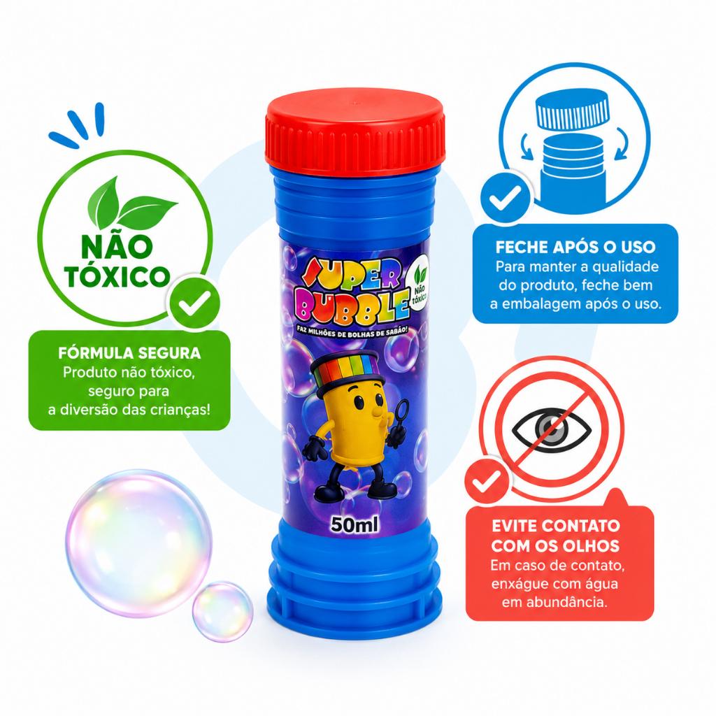 30 Bolha De Sabão Bolinha De Sabão Para Kit Festa Aniversario Lembrancinha Prenda Quermesse Novo