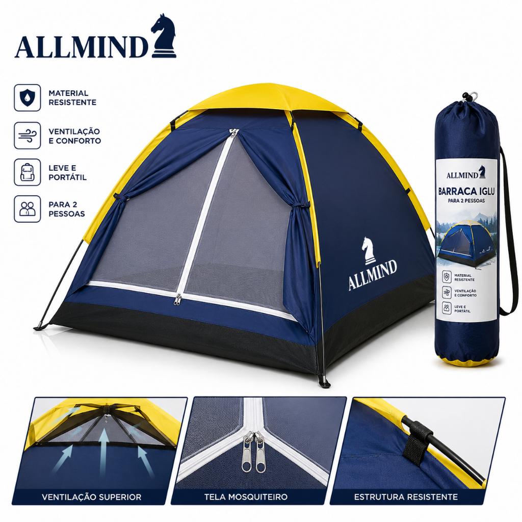 Barraca Camping 2 Pessoas - Barraca De Acampamento A Prova D Água - Barraca Camping Praia