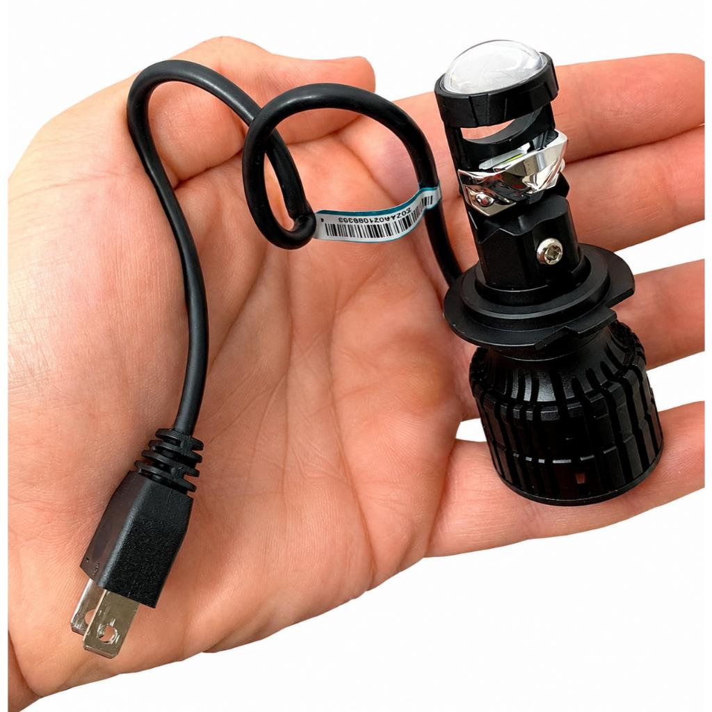 Lampada Farol LED Moto H4 Eliptico Projetor 6500k Shocklight