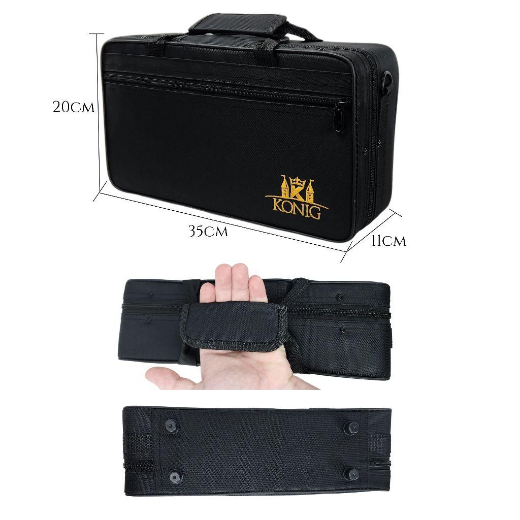 Clarinete Em Si Bemol 17 Chaves Completo Niquelada Estojo Case Luxo Ccb Konig