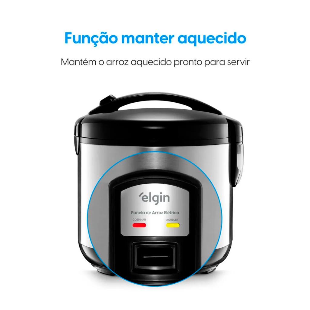 Panela De Arroz Elgin Gran Rizzo 10 Xícaras 700w Inox - 220v